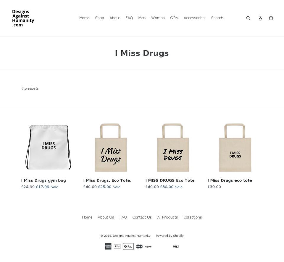 imissdrugs.com — Shopify storefront screenshot