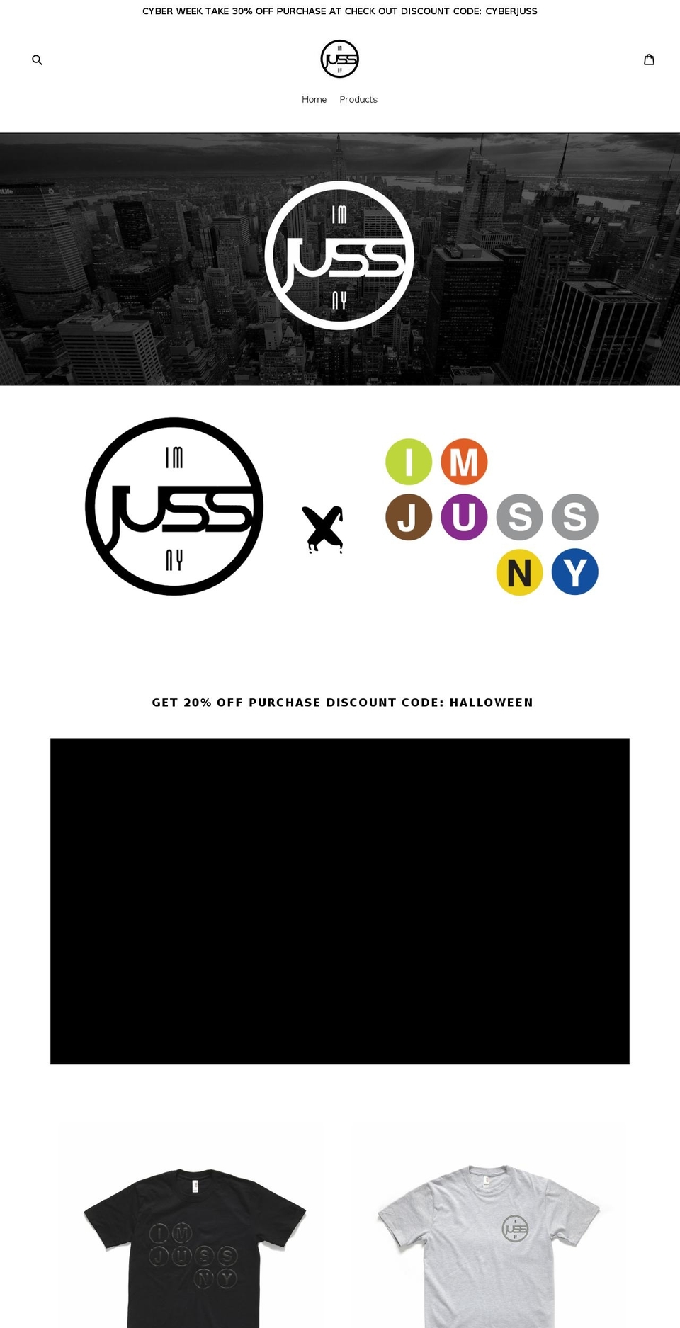 imjussny.com — Shopify storefront screenshot