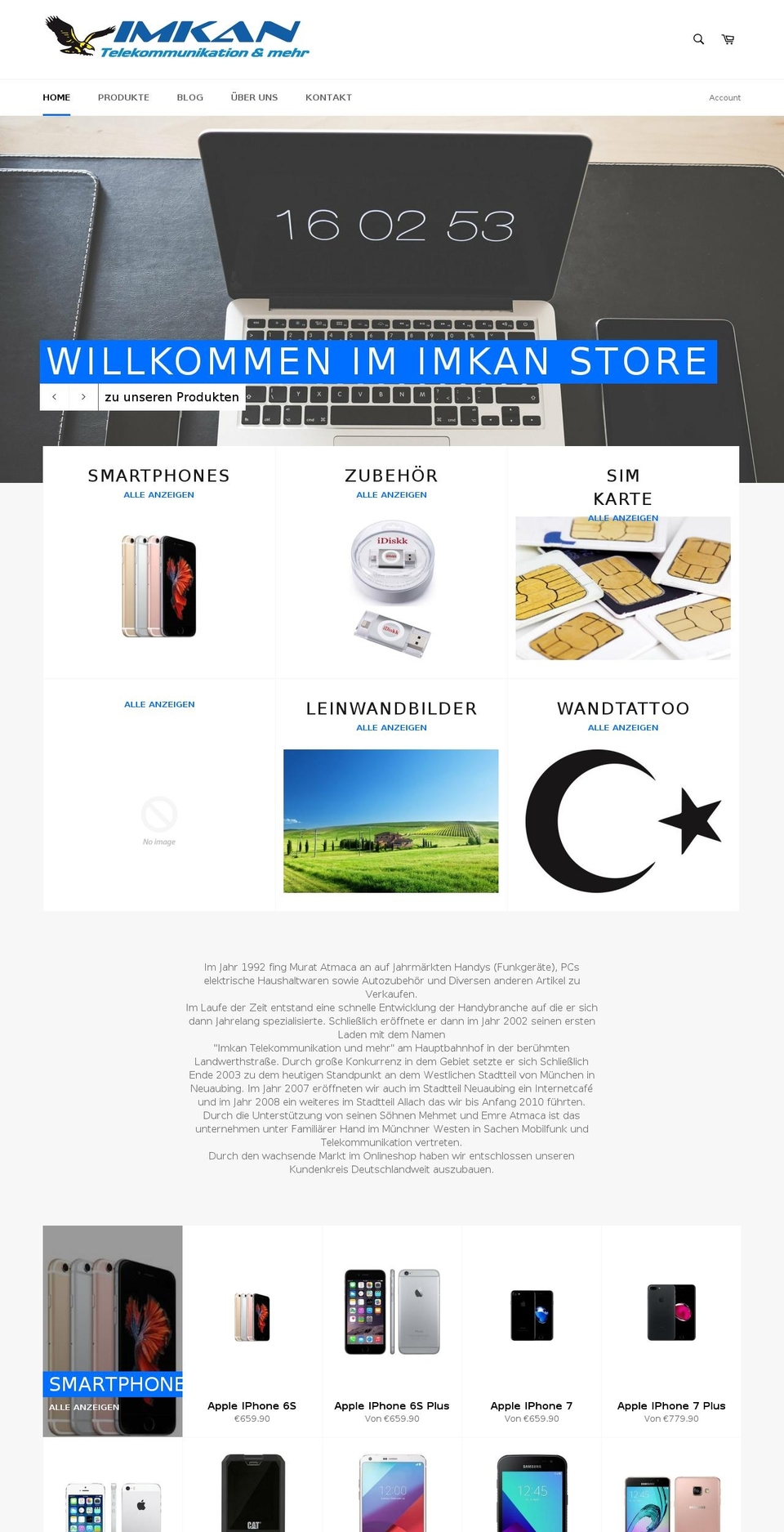 imkan.store shopify website screenshot