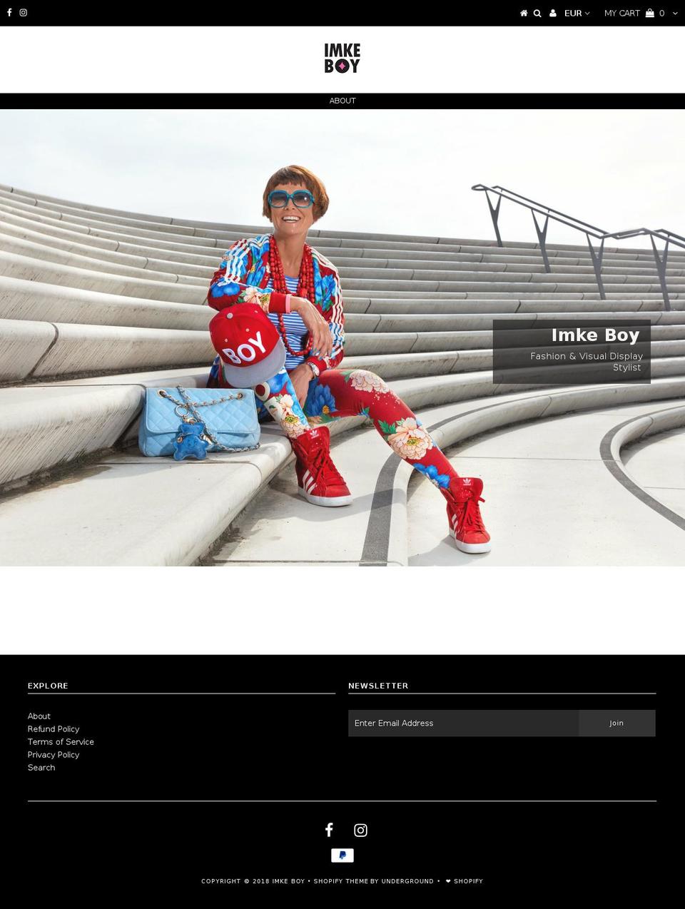 imkeboy.com — Shopify storefront screenshot