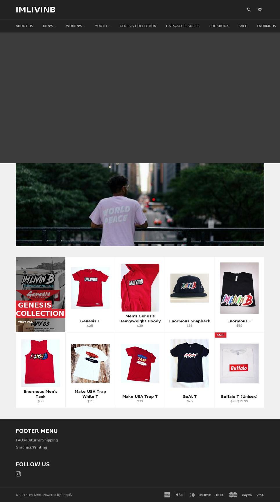 imlivinbshop.com — Shopify storefront screenshot