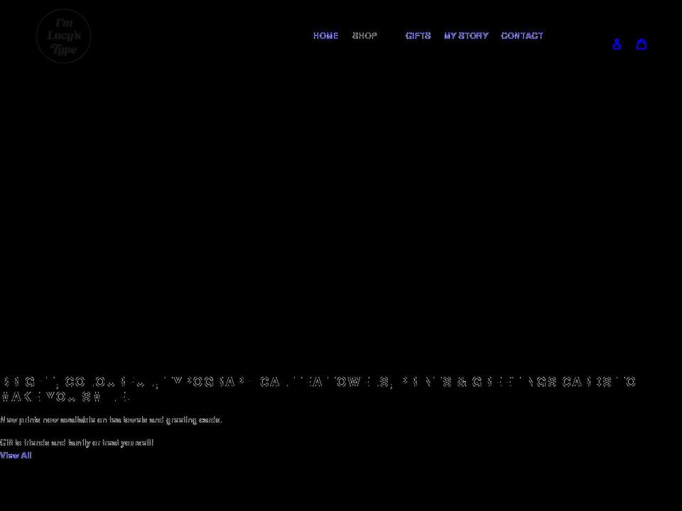 imlucystype.com shopify website screenshot