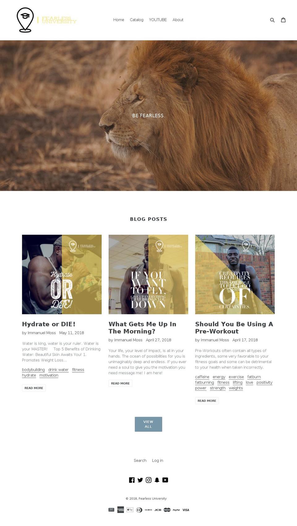 immanuelmoss.com shopify website screenshot