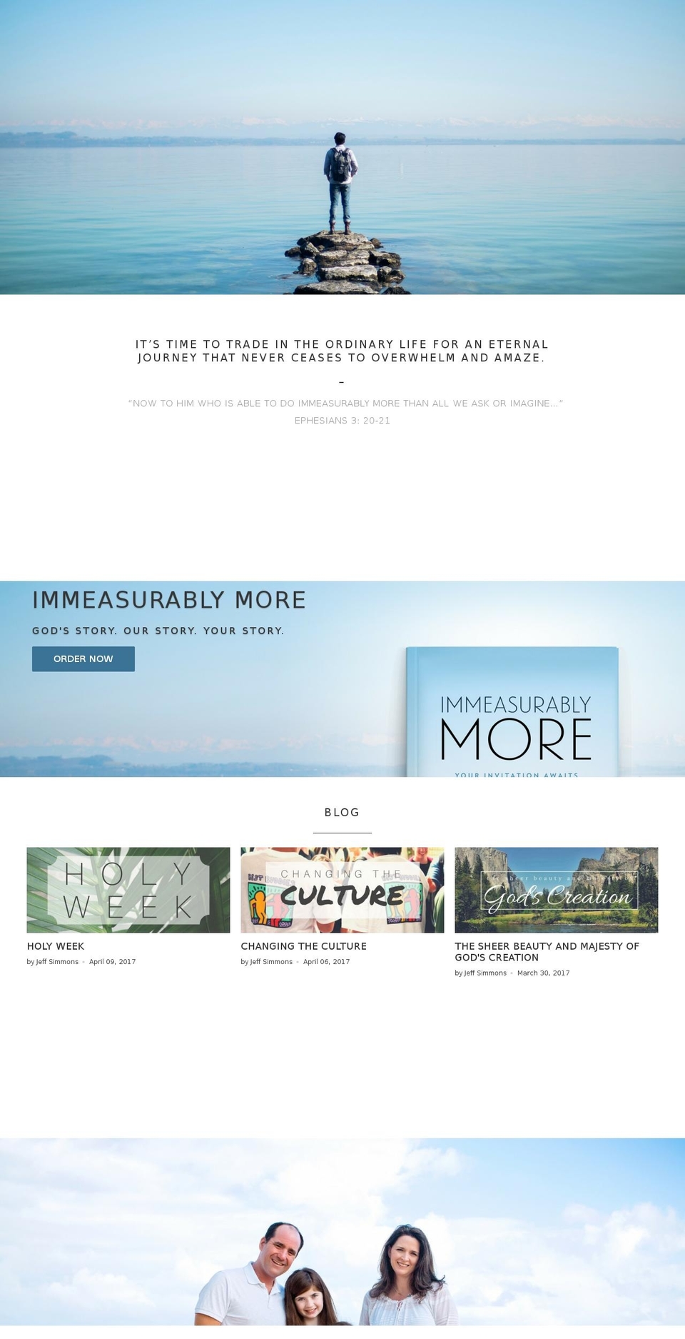 immeasurablymorelife.com shopify website screenshot