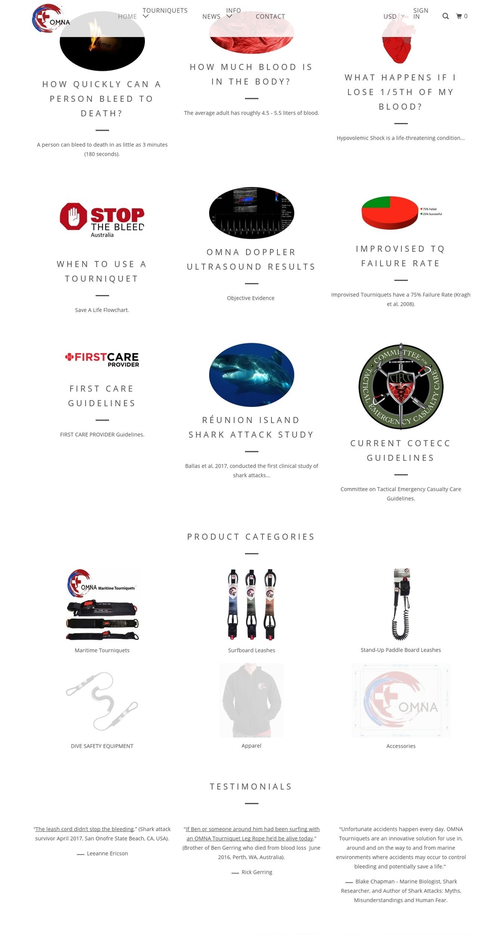 immediatelifesupport.org shopify website screenshot