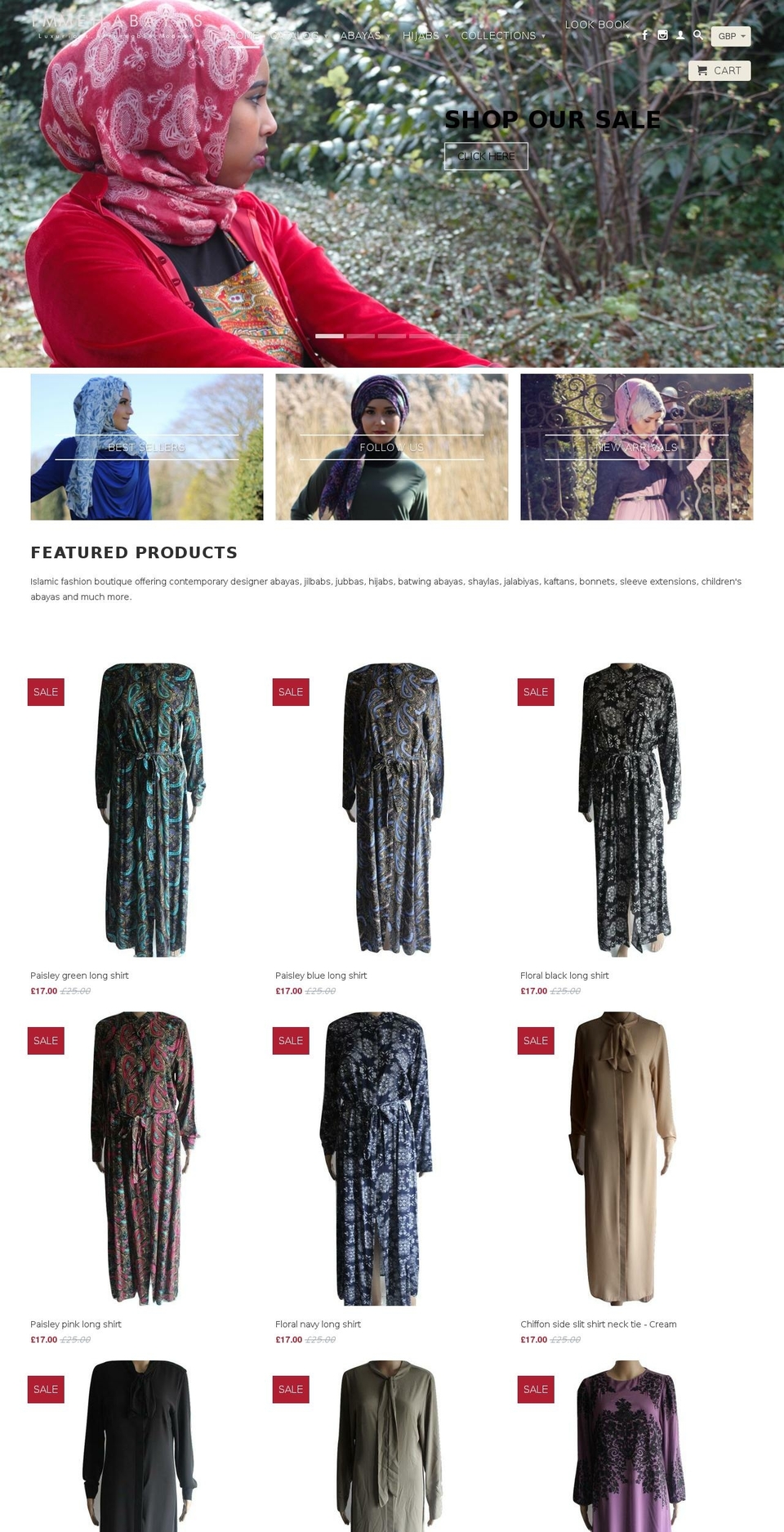 immehabayas.com shopify website screenshot