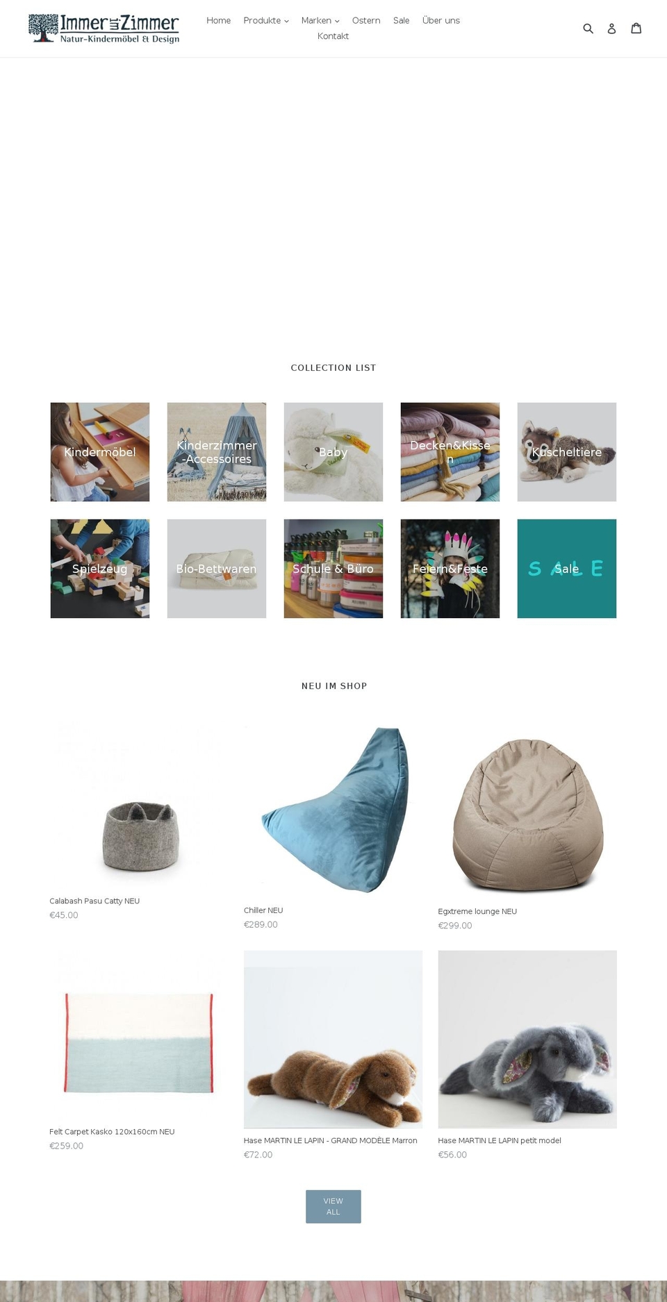 immerimzimmer.com shopify website screenshot