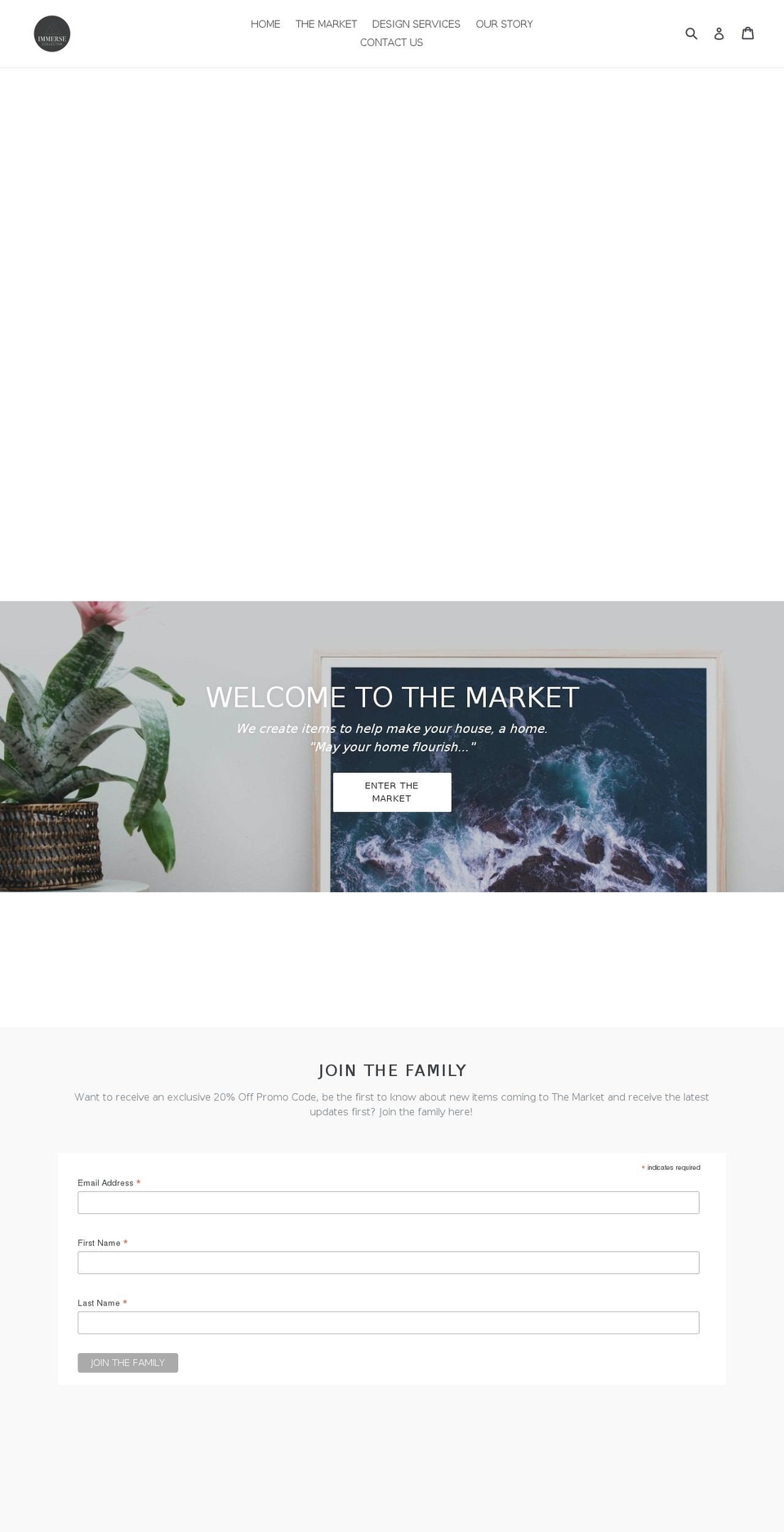 immersecollective.com — Shopify storefront screenshot