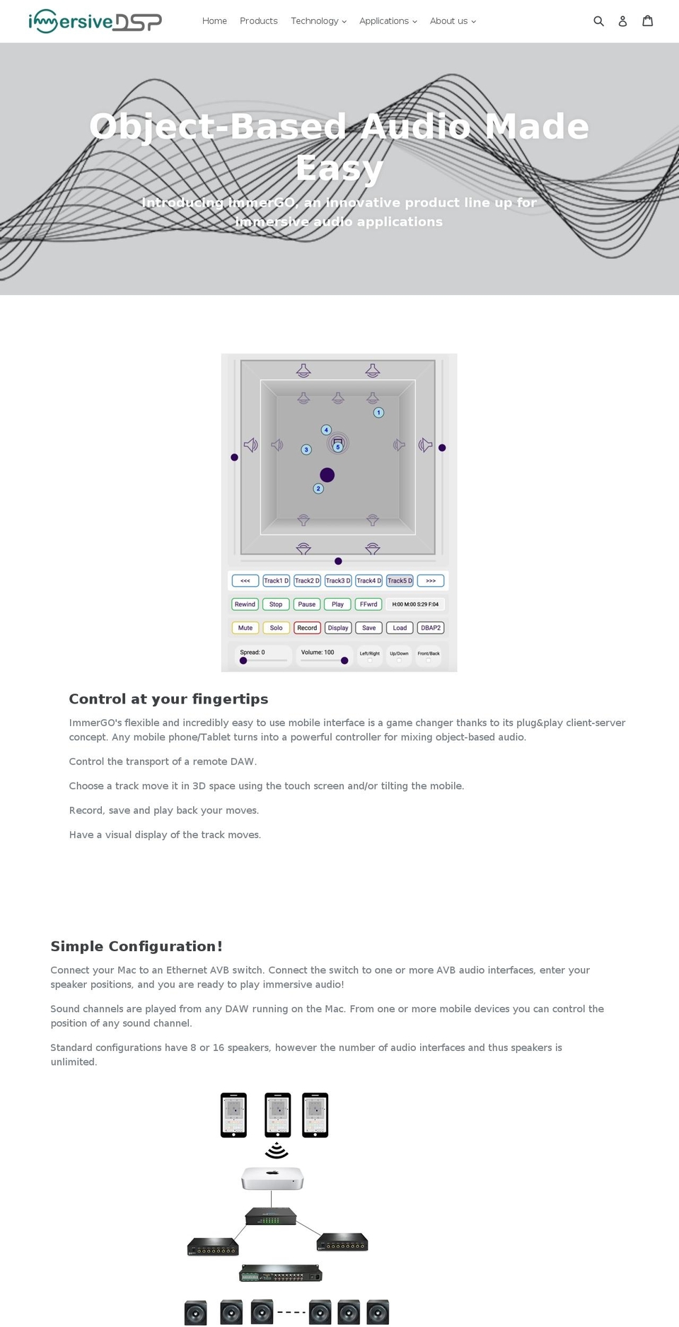 immersivedsp.com shopify website screenshot