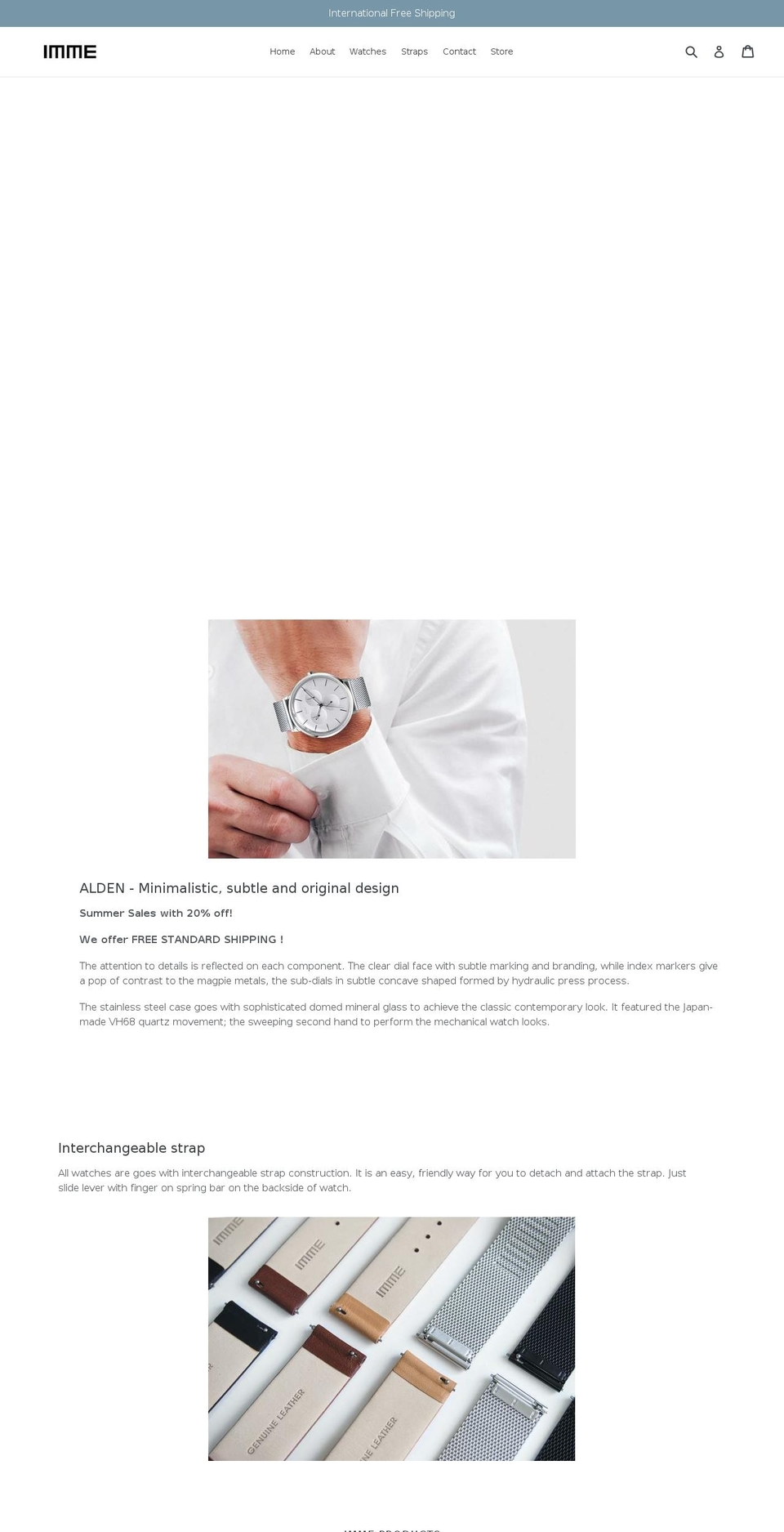 immewatches.com — Shopify storefront screenshot