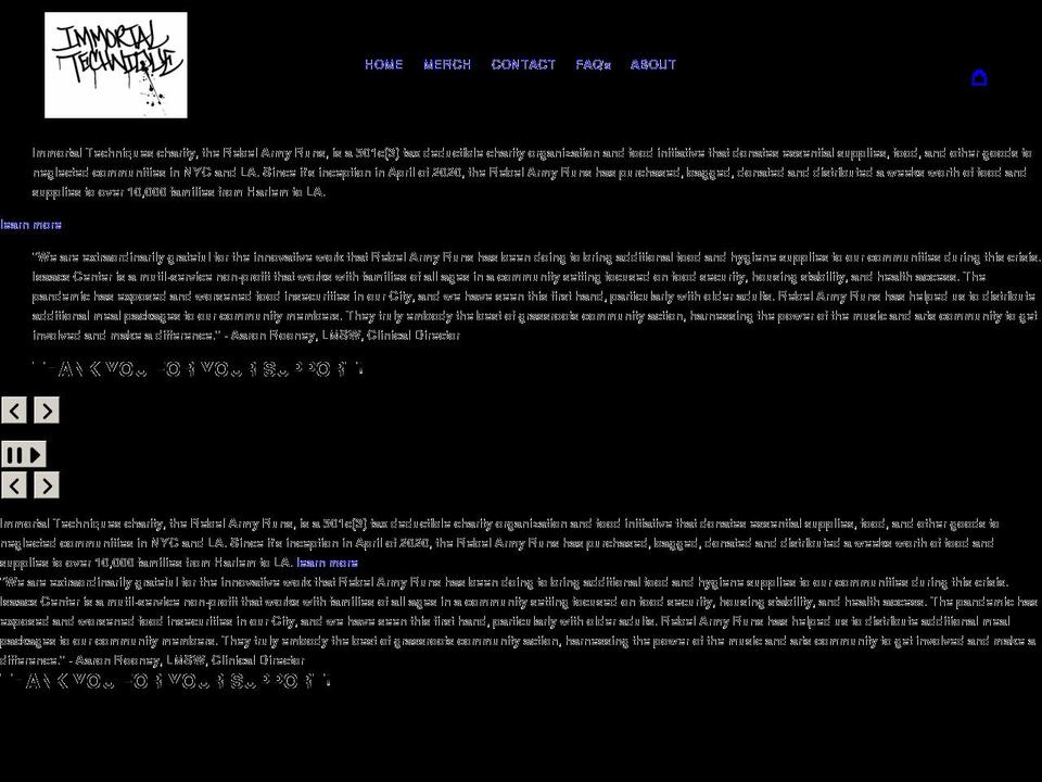 immortaltechnique.com shopify website screenshot