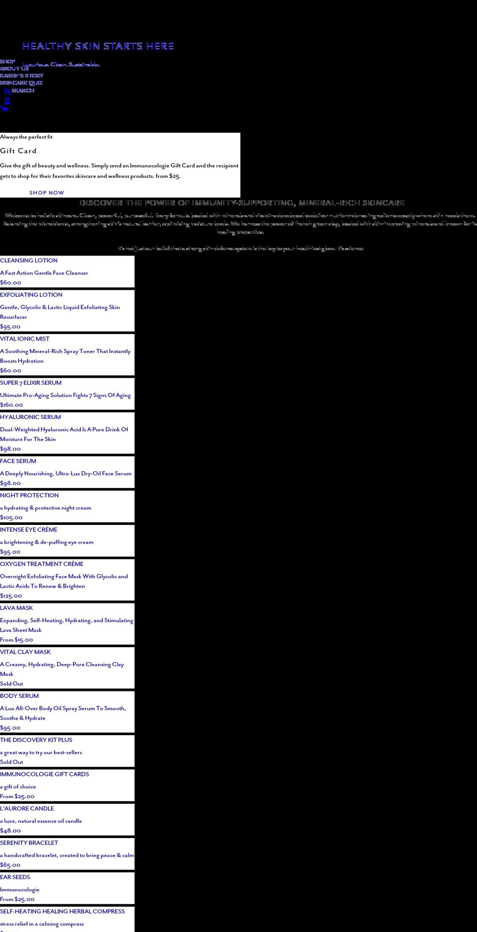immunocologie.com shopify website screenshot