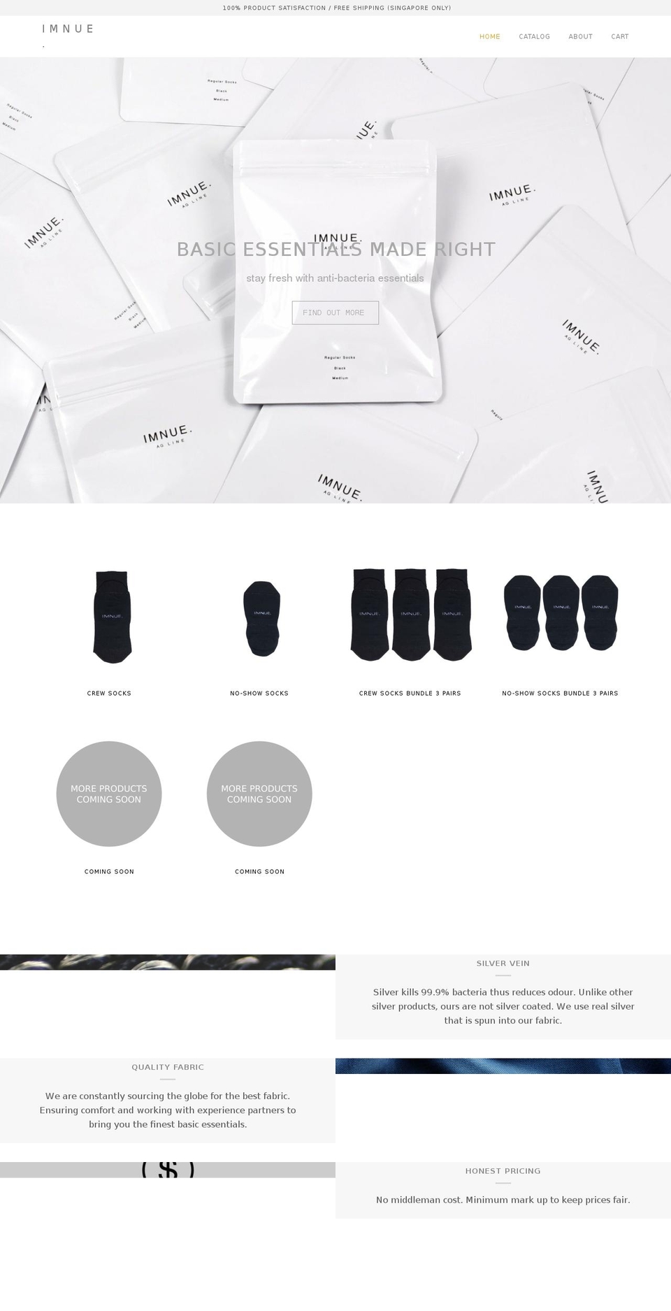 imnue.com — Shopify storefront screenshot