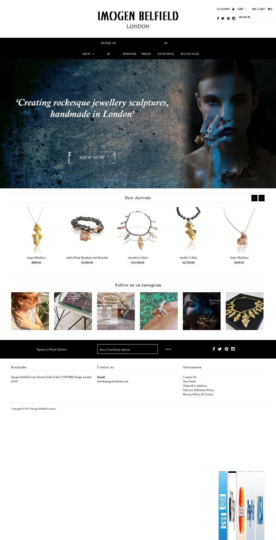 install- Shopify theme site example imogenbelfield.com