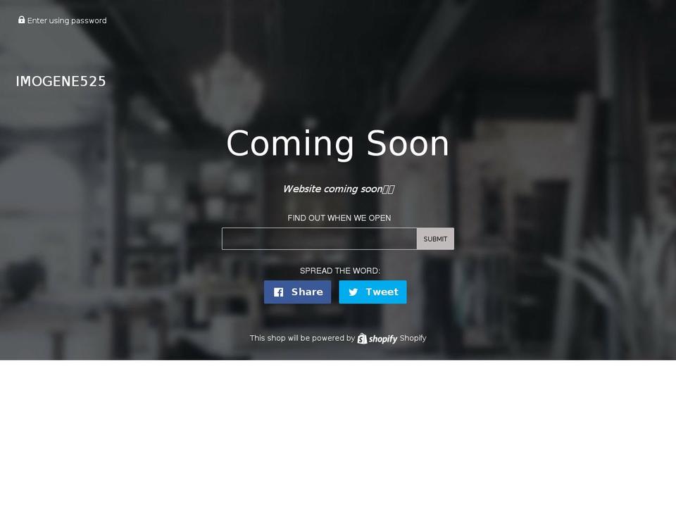 imogene525.com — Shopify storefront screenshot