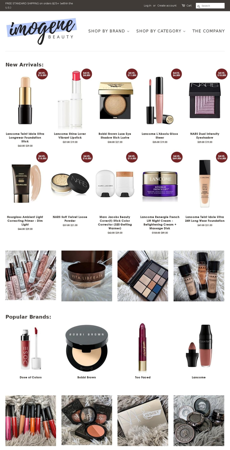 imogenebeauty.com — Shopify storefront screenshot