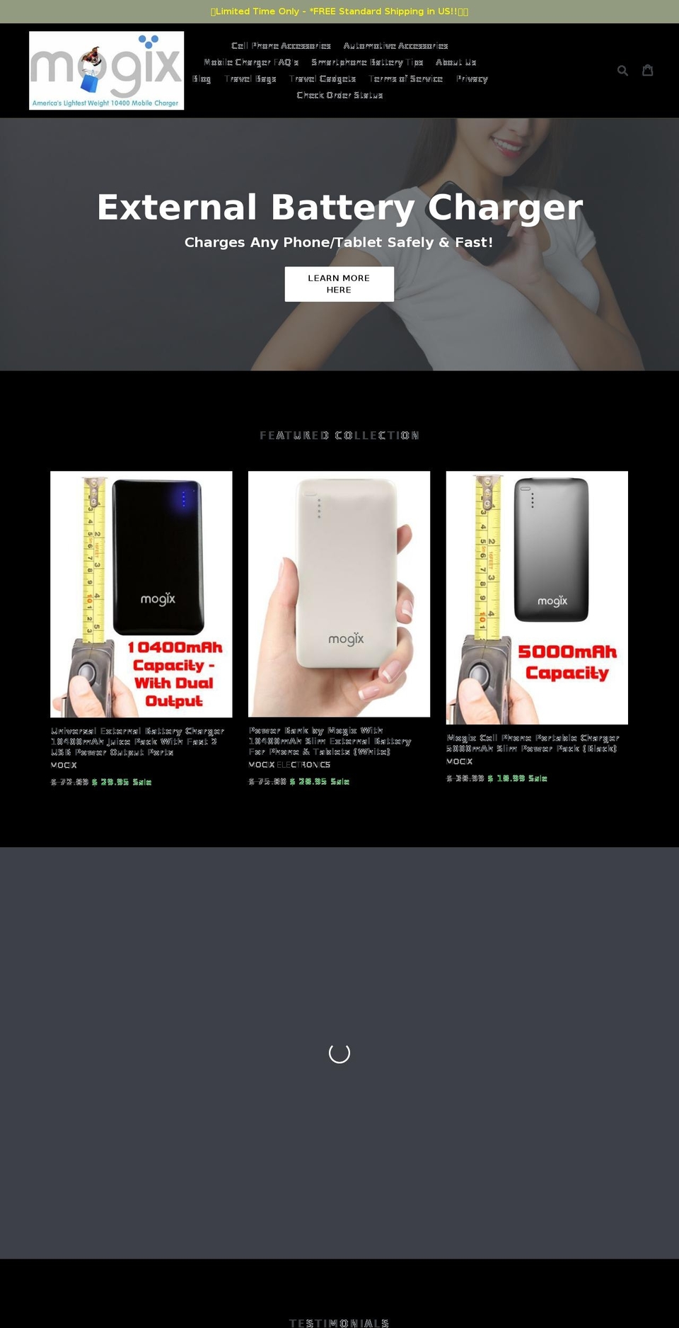 imogix.com shopify website screenshot