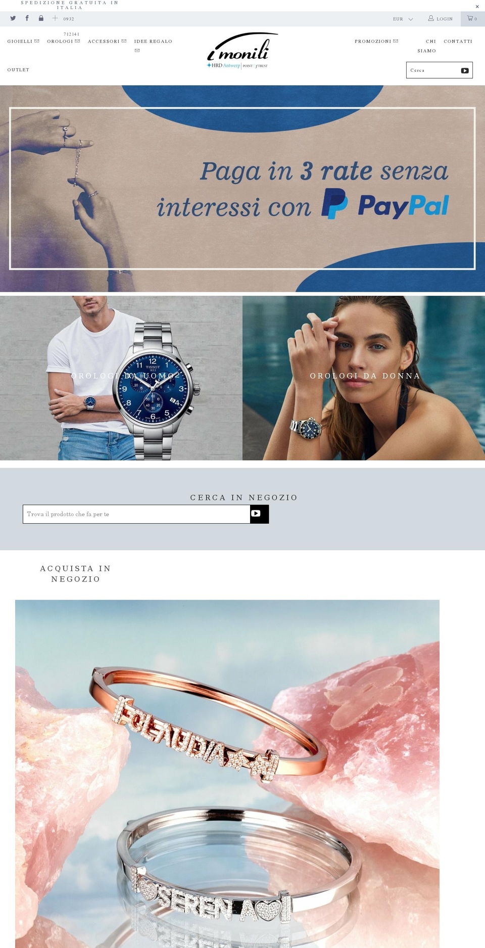 imoniliaprile.it shopify website screenshot