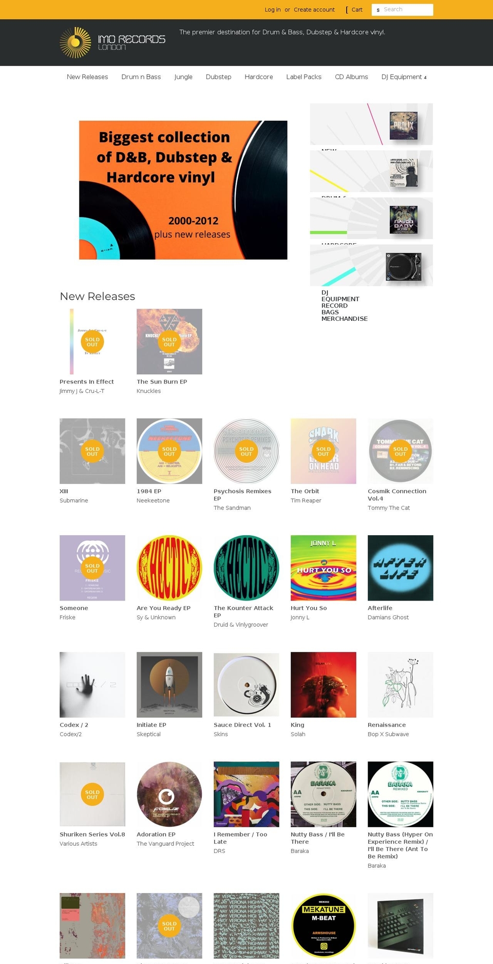 IMO Records Theme (Based on Minimal) Shopify theme site example imorecordslondon.com