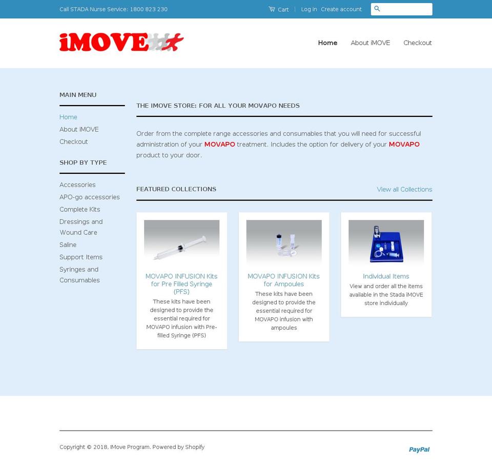 imoveshop.com — Shopify storefront screenshot