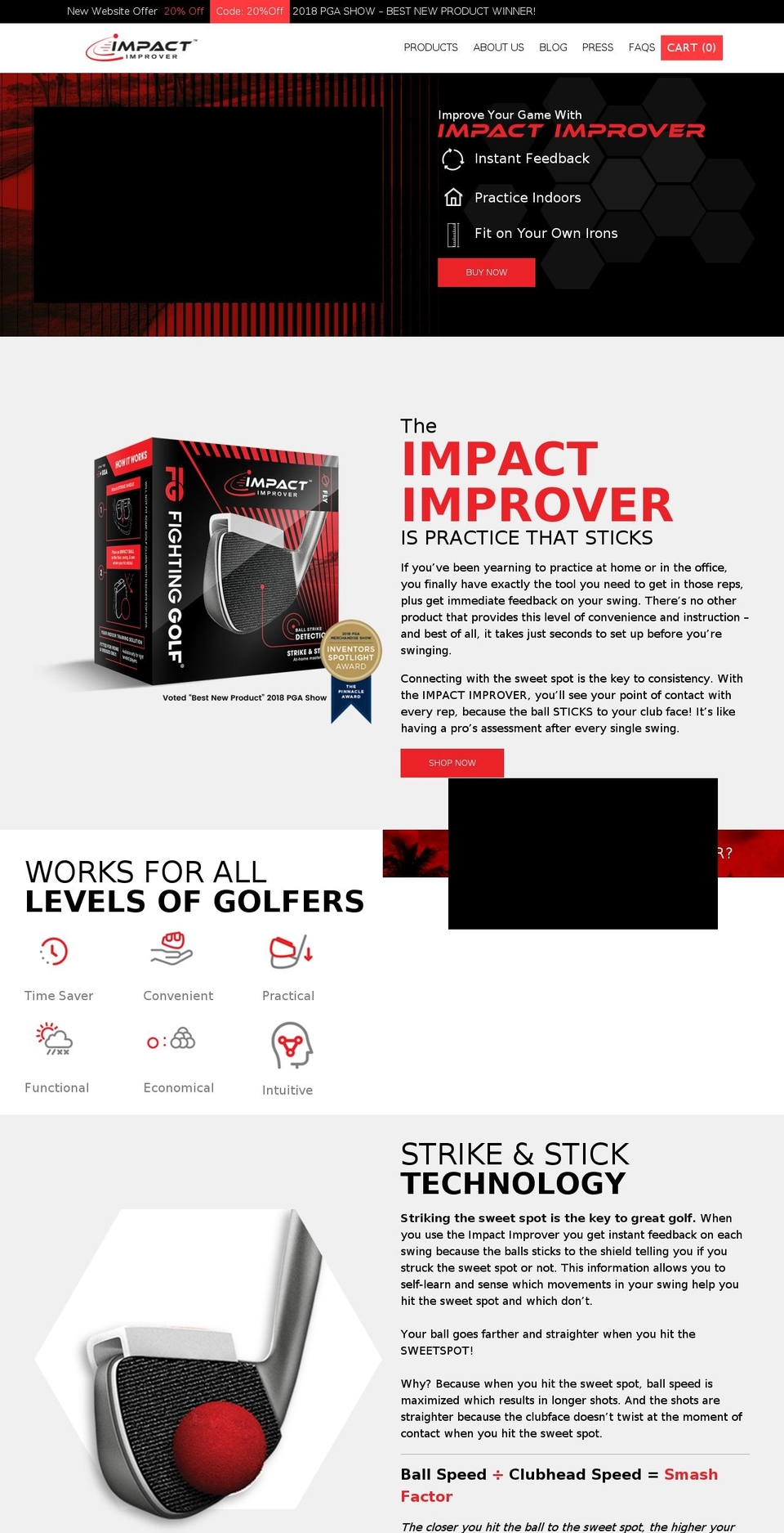 impactimprover.com shopify website screenshot