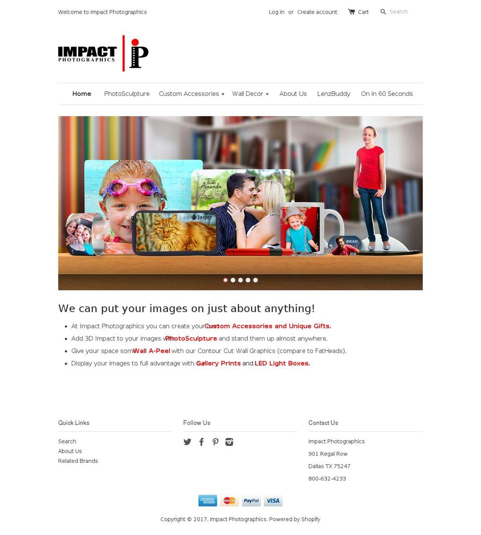 impactphoto.com shopify website screenshot