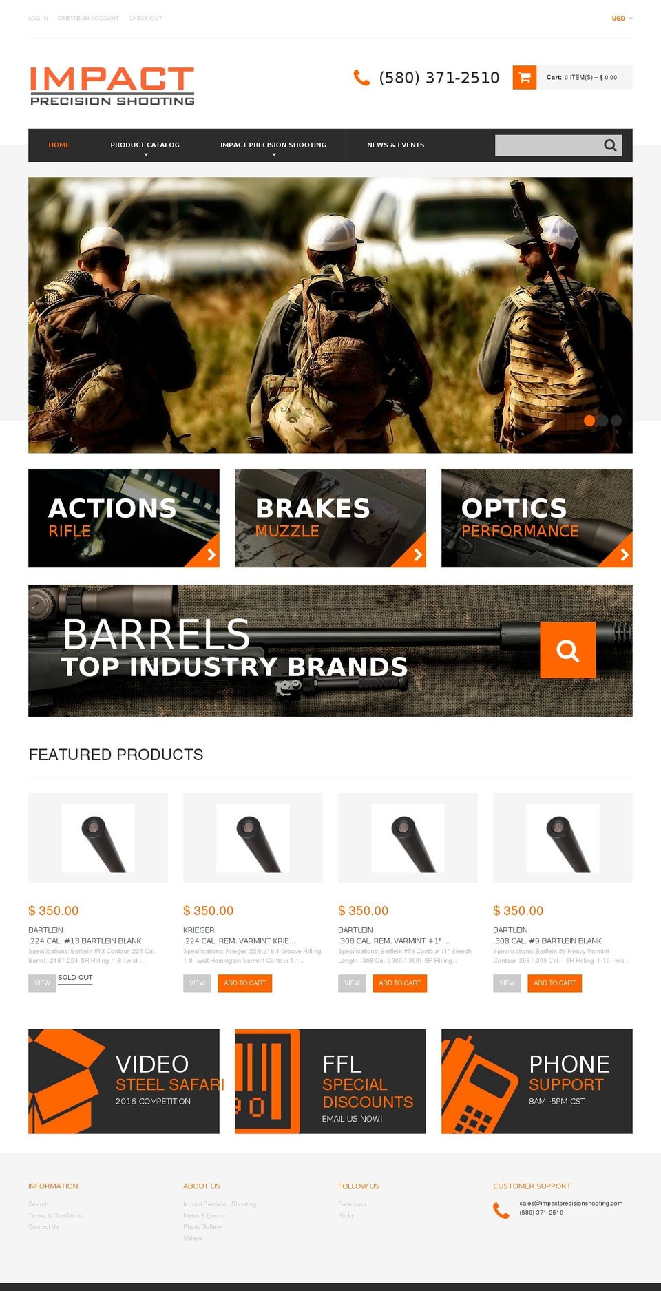 impactprecisionshooting.com shopify website screenshot