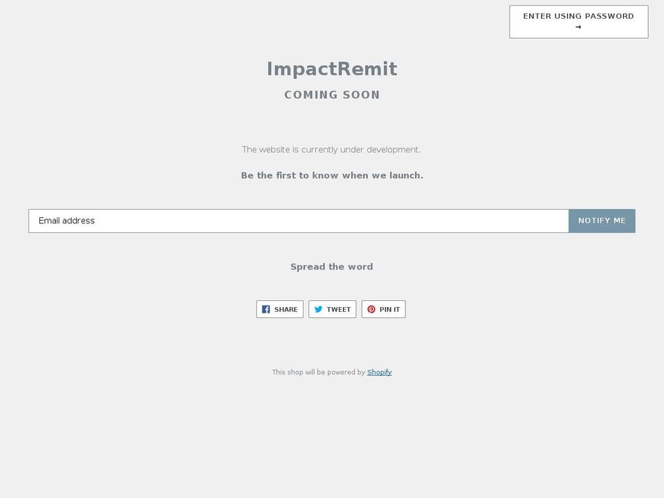 impactremit.com — Shopify storefront screenshot