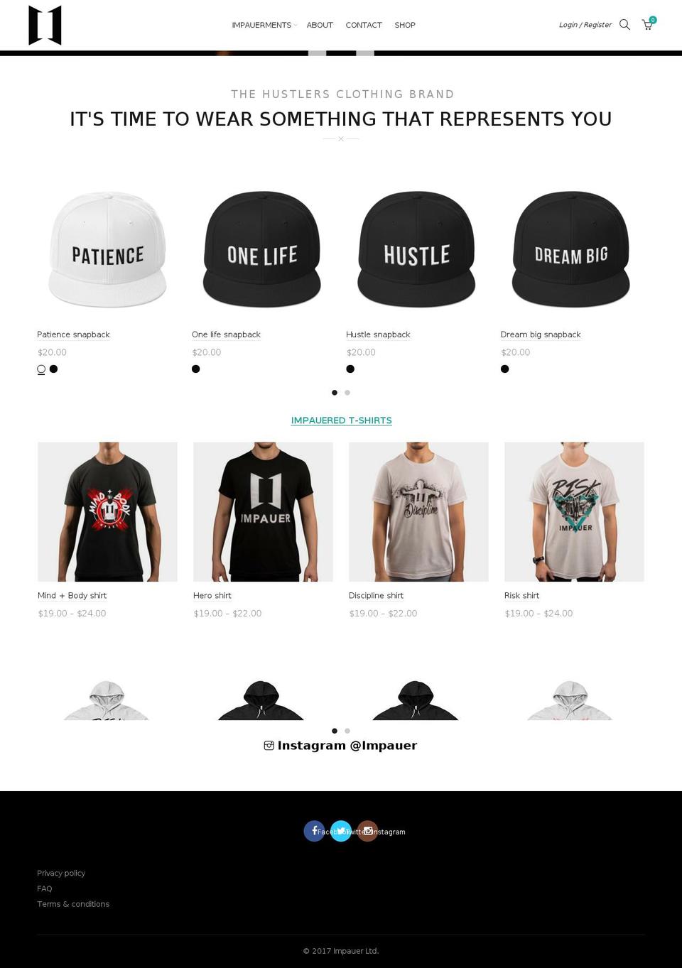 impauer.com — Shopify storefront screenshot