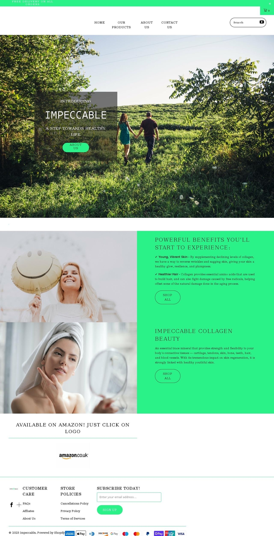 impeccablepro.co.uk shopify website screenshot