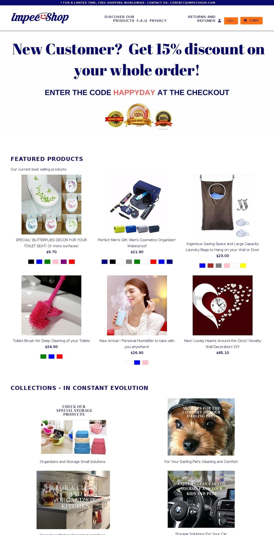 impecshop.com shopify website screenshot