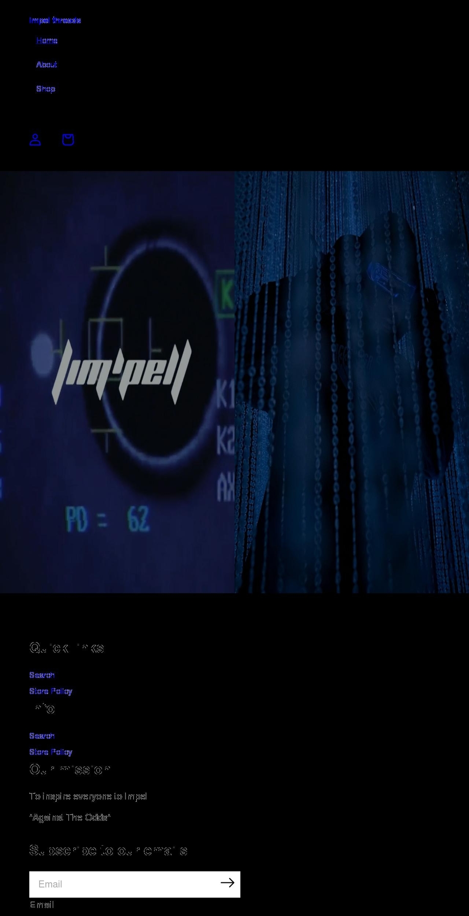 impelthreads.com shopify website screenshot