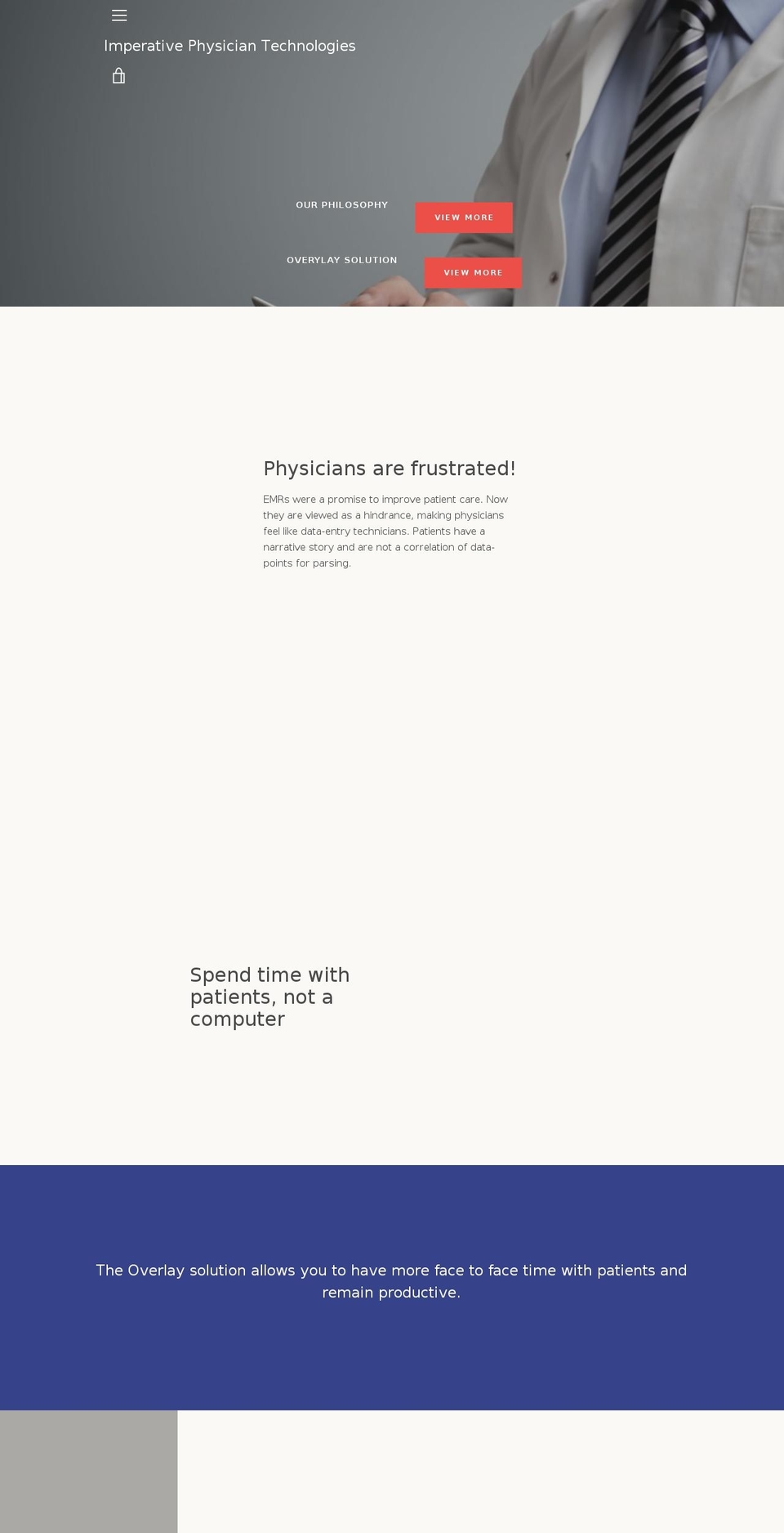 imperativephysiciantechnologies.com — Shopify storefront screenshot