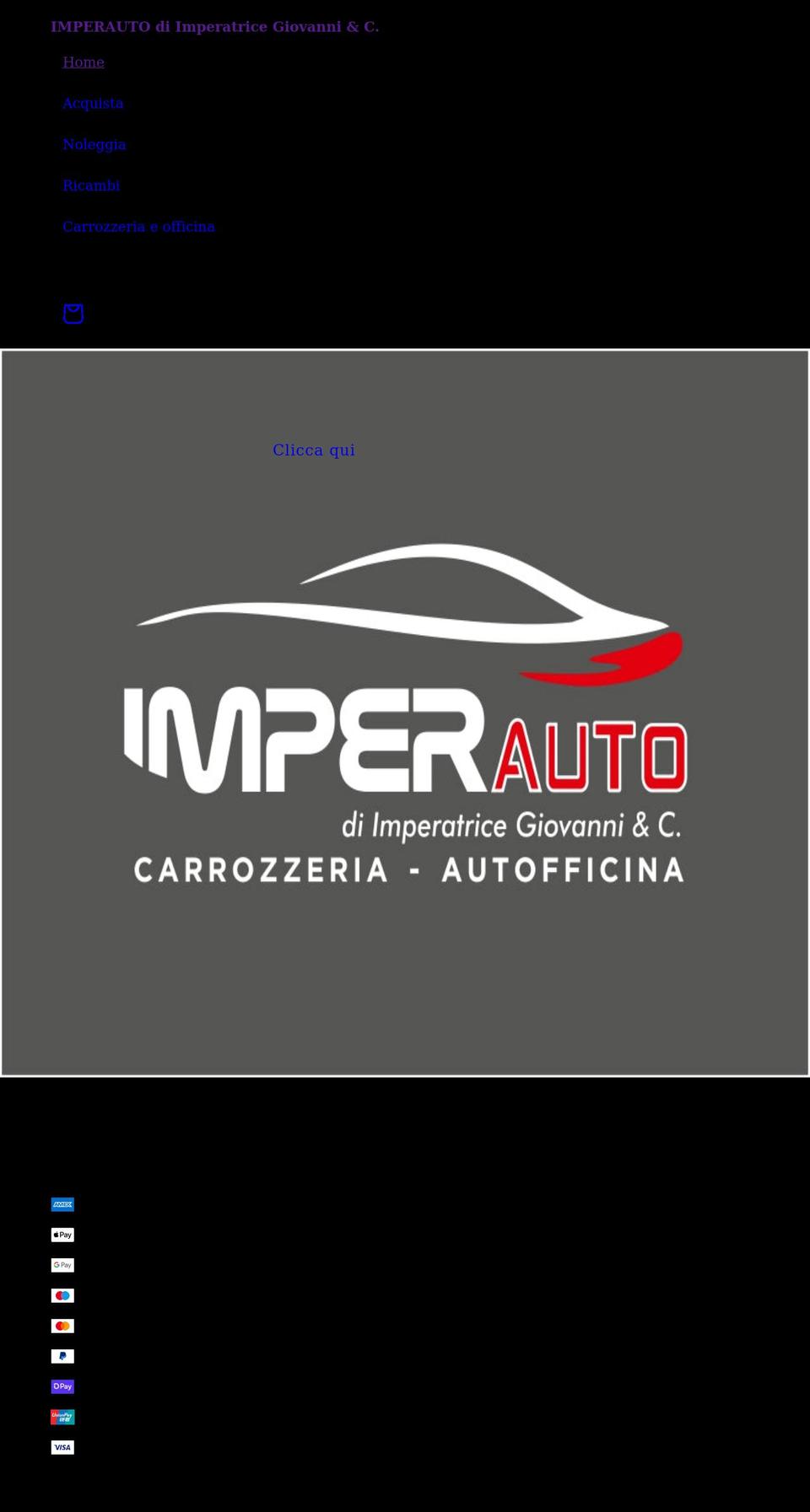 imperauto.it shopify website screenshot