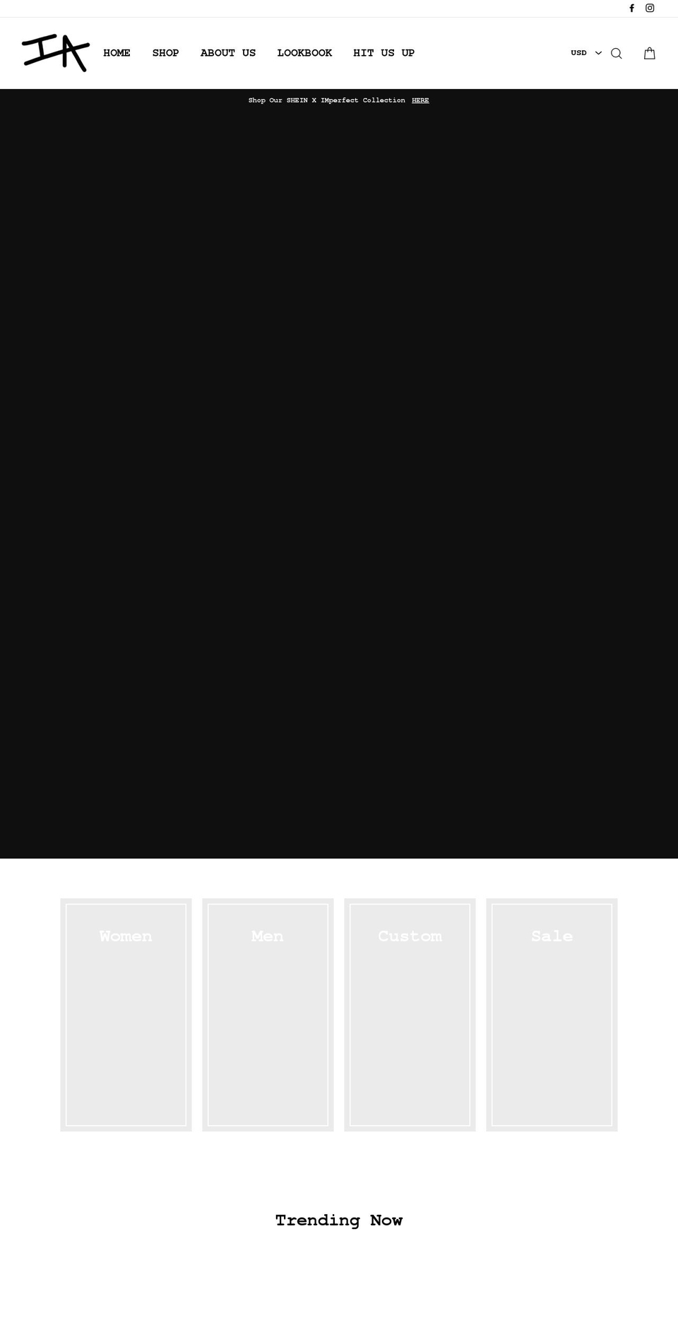imperfectapparel.com shopify website screenshot