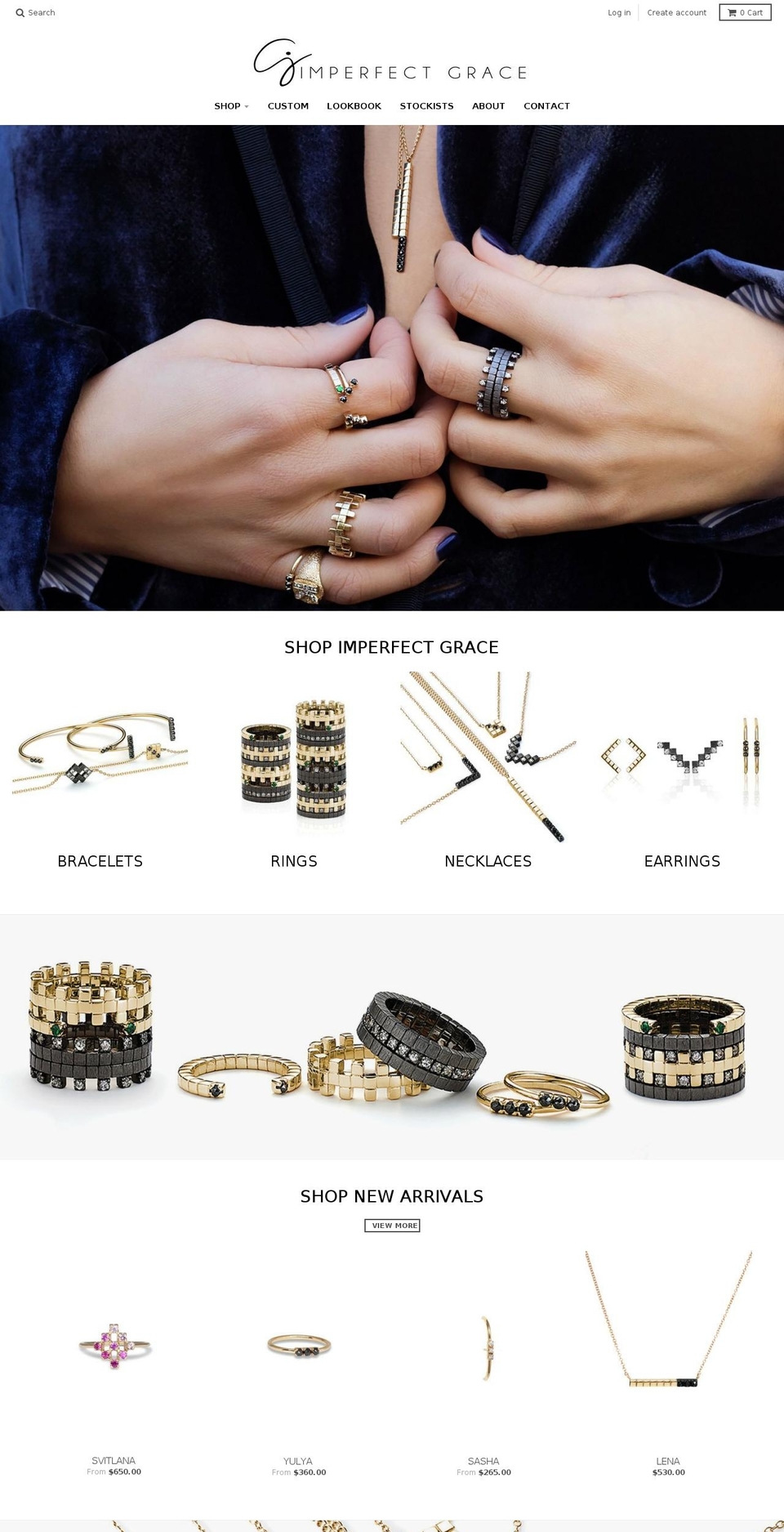 imperfectgrace.co shopify website screenshot