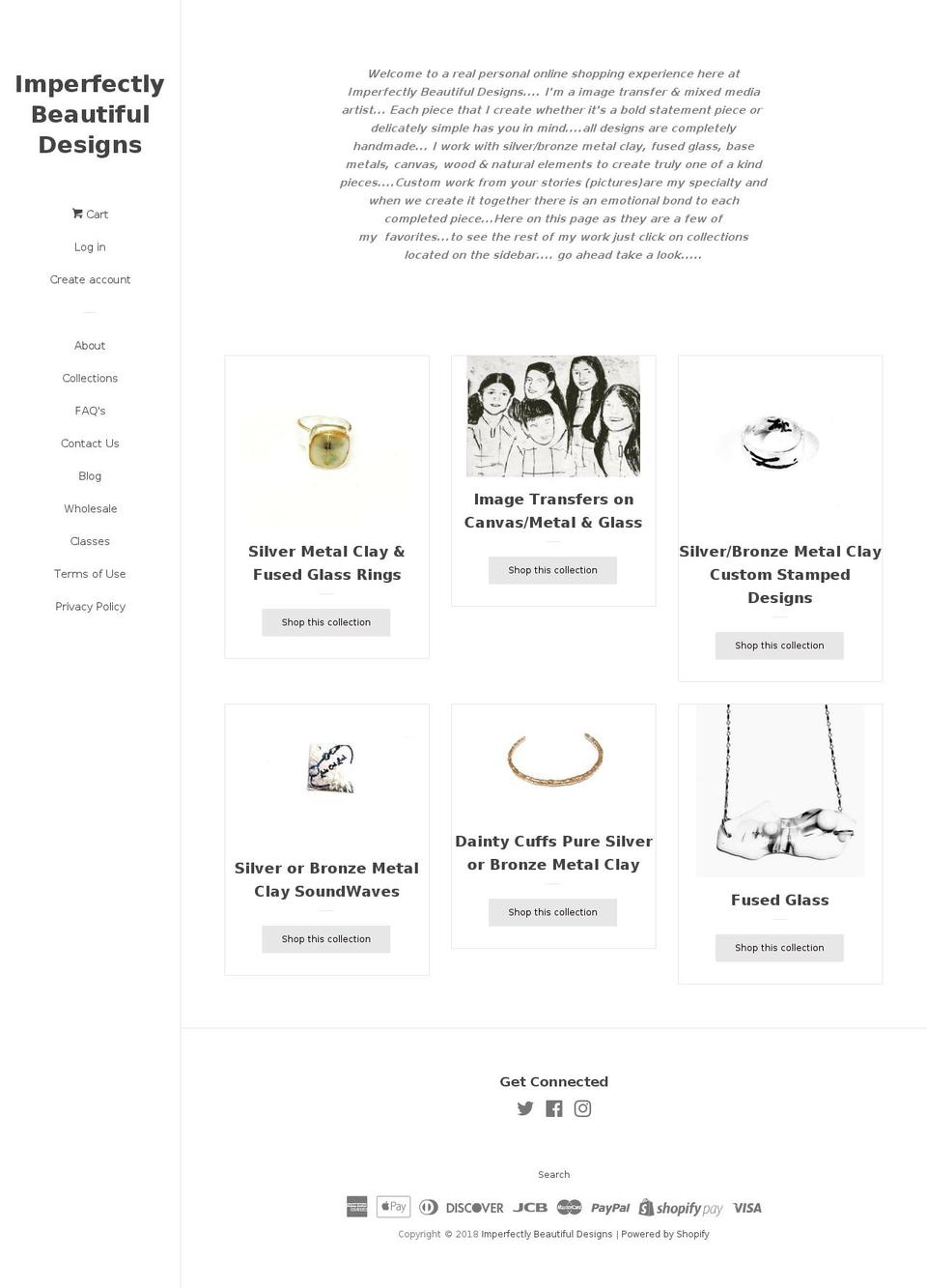 imperfectlybeautifuldesigns.com — Shopify storefront screenshot