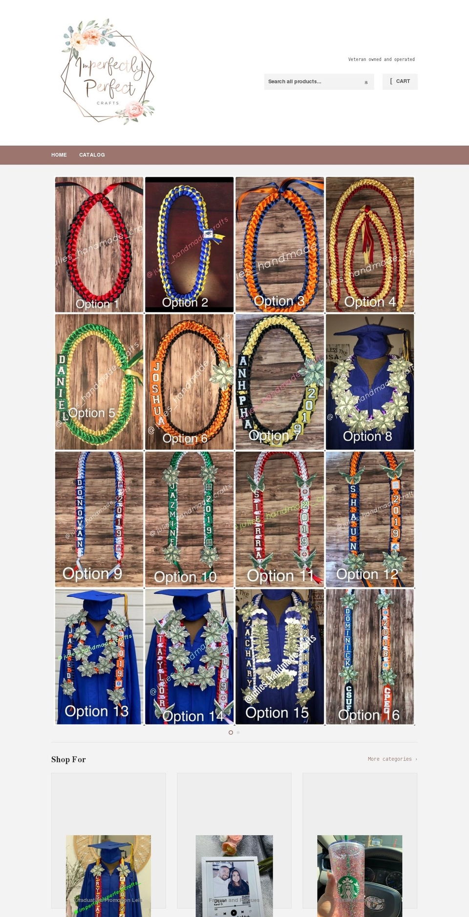 imperfectlyperfectcrafts.com shopify website screenshot