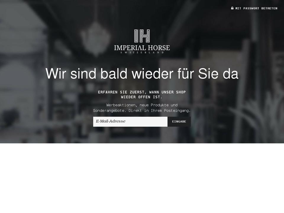 imperialhorse.ch shopify website screenshot