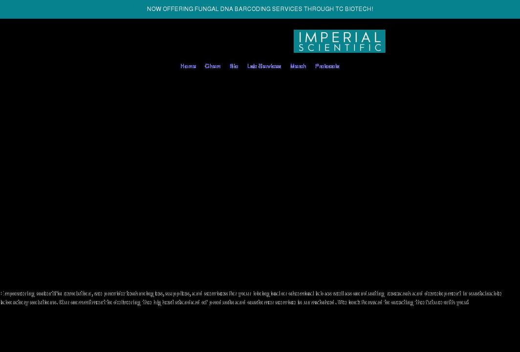 imperialscientific.com shopify website screenshot