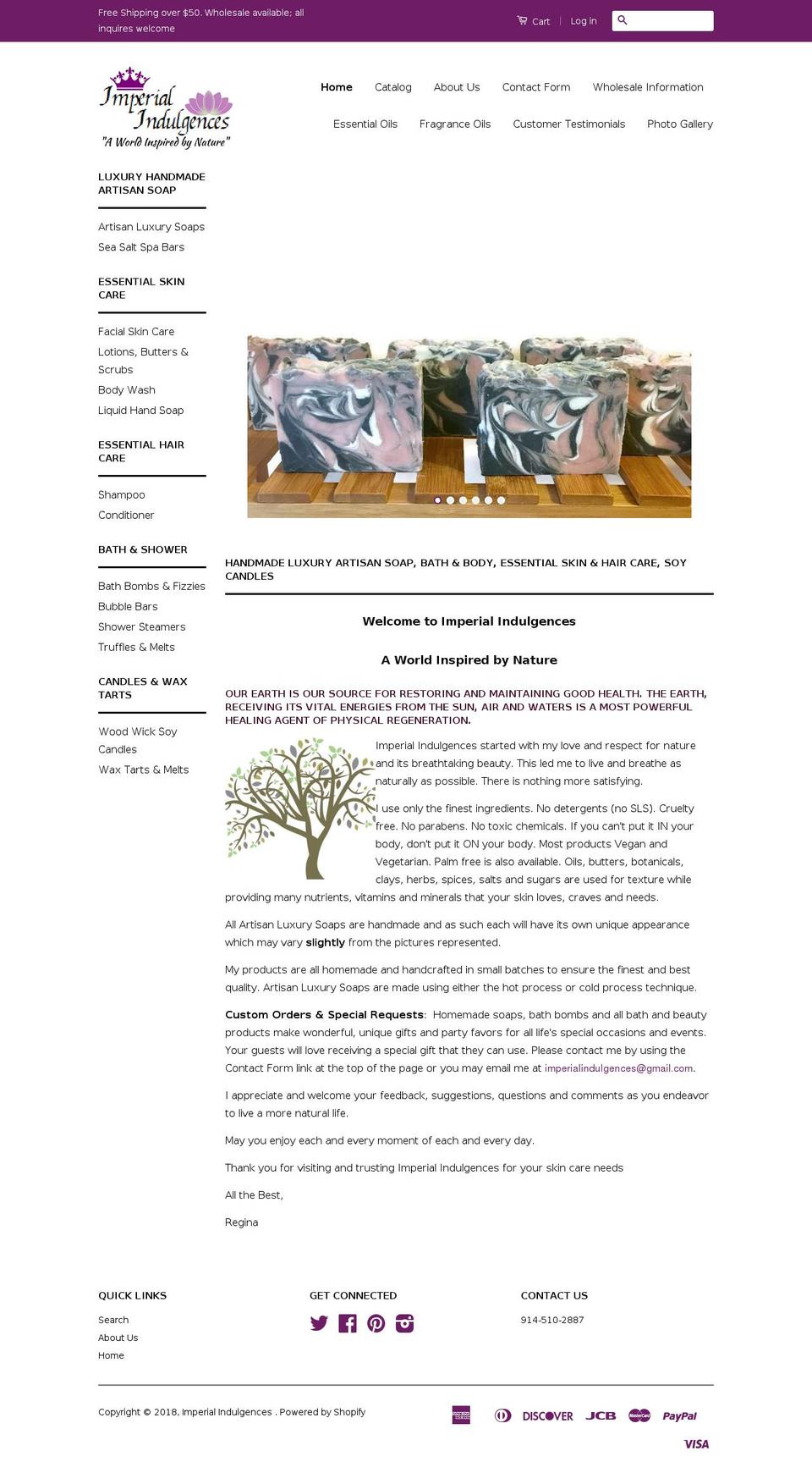 imperialsoaps.com — Shopify storefront screenshot