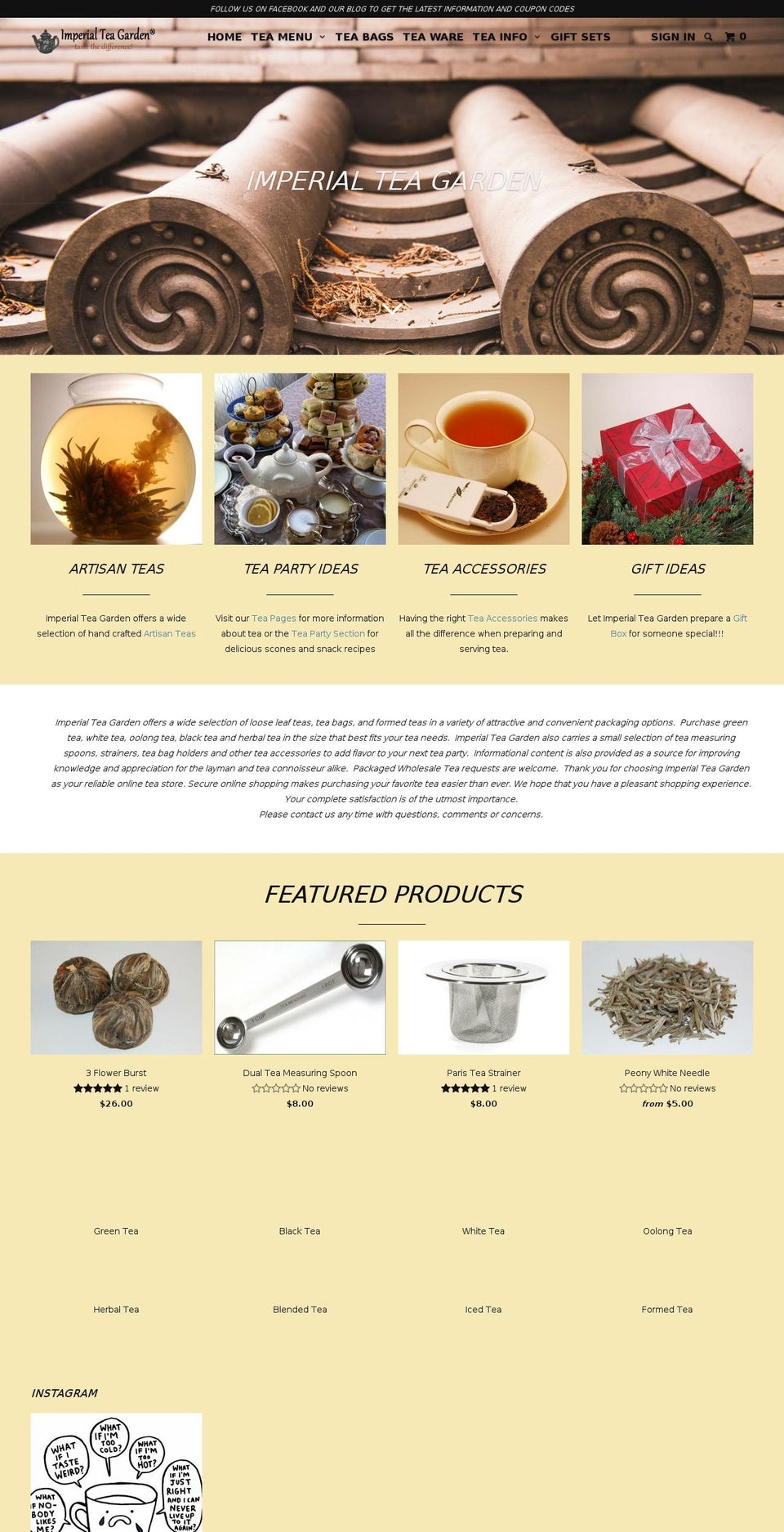 imperialteagarden.com shopify website screenshot