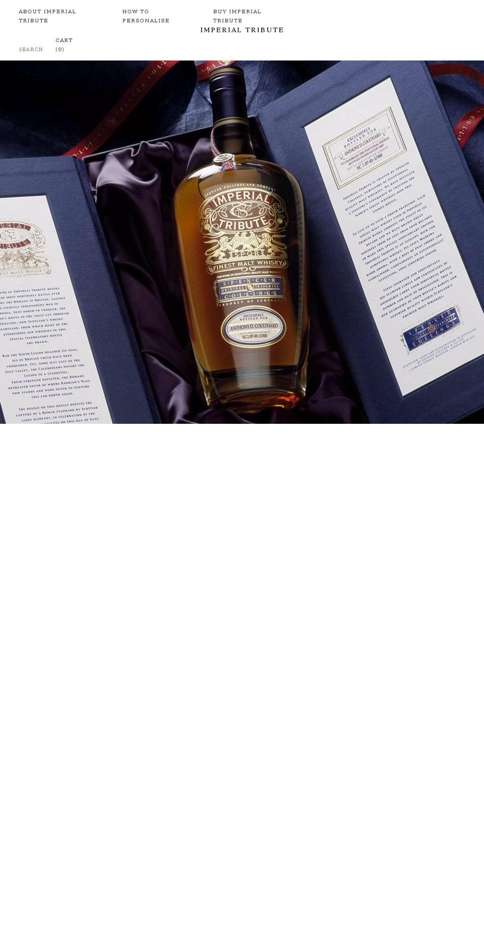 imperialtribute.com shopify website screenshot