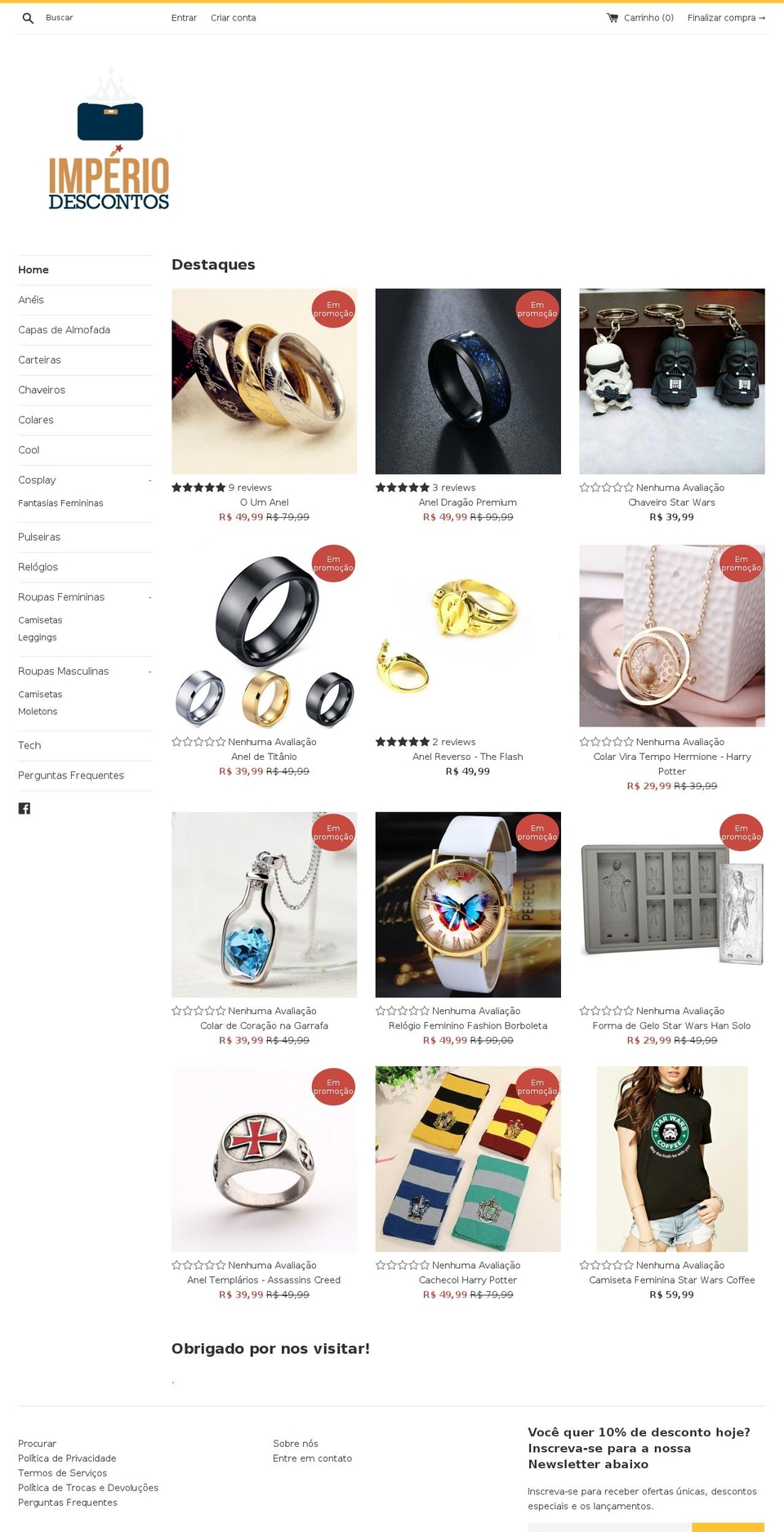imperiodescontos.com shopify website screenshot