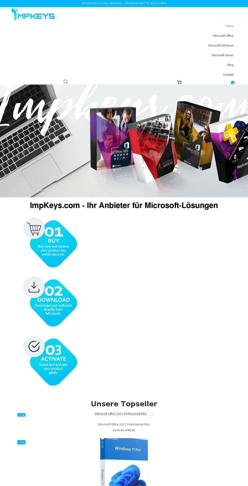 impkeys.com — Shopify storefront screenshot