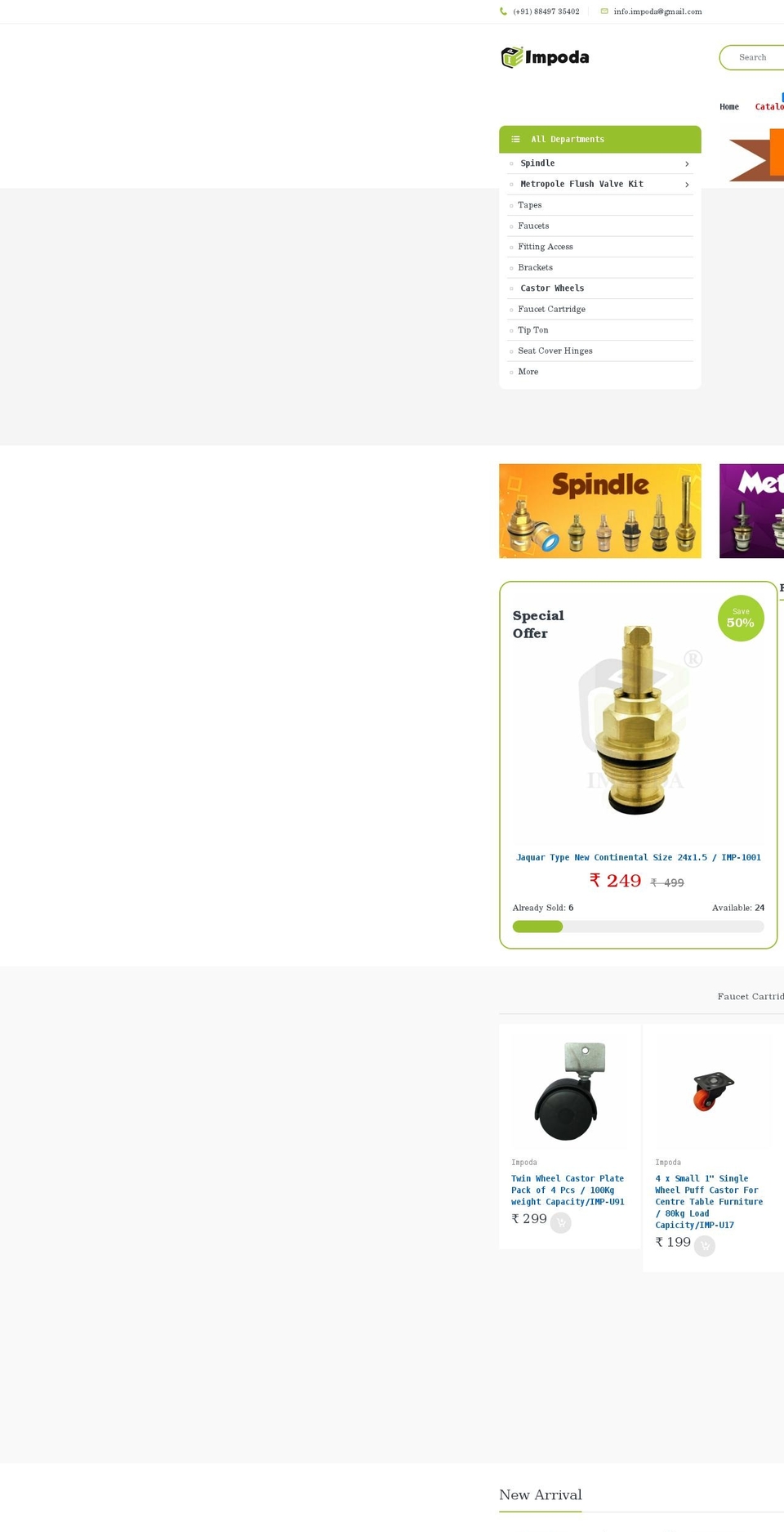 Electro - Home Shopify theme site example impoda.com