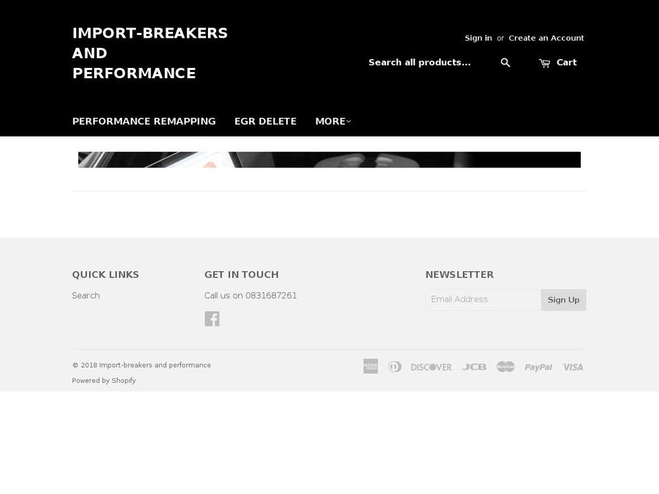 import-breakersandperformance.com shopify website screenshot