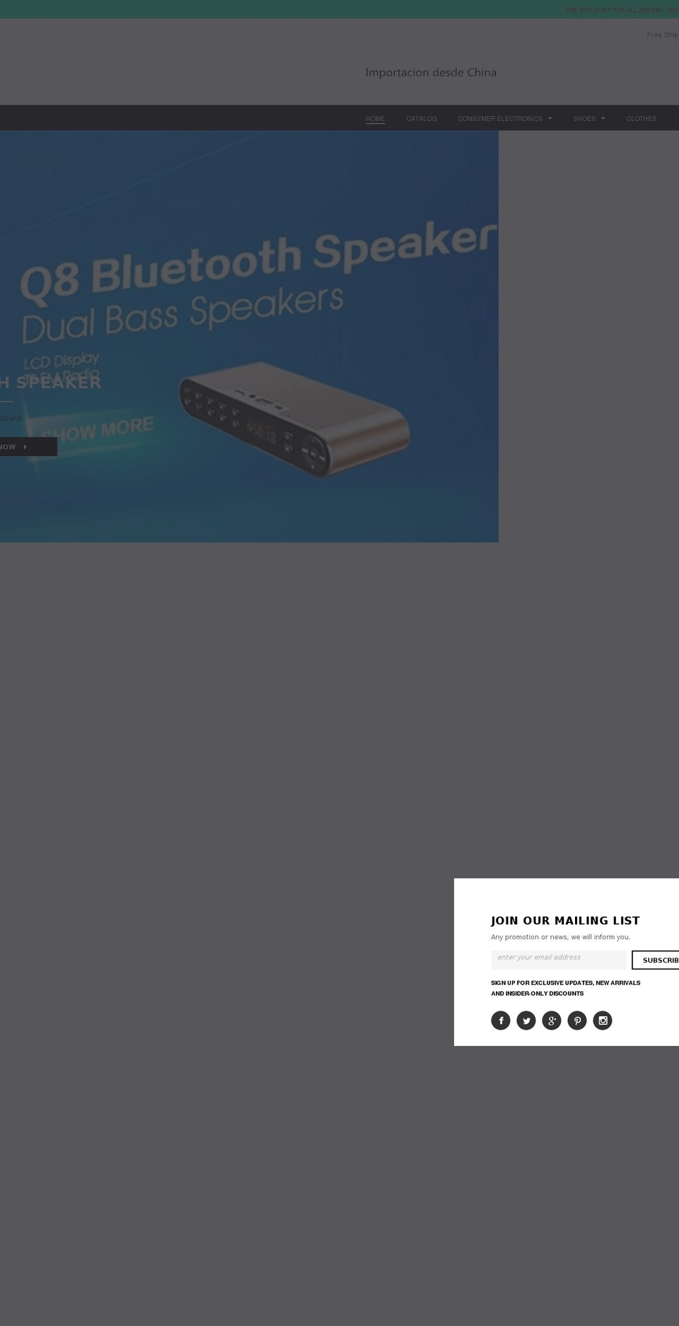 importaciondesdechina.com — Shopify storefront screenshot