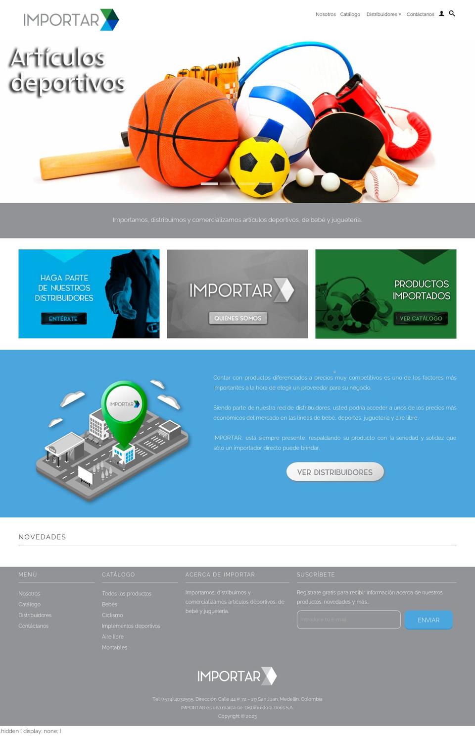 importar.com.co shopify website screenshot