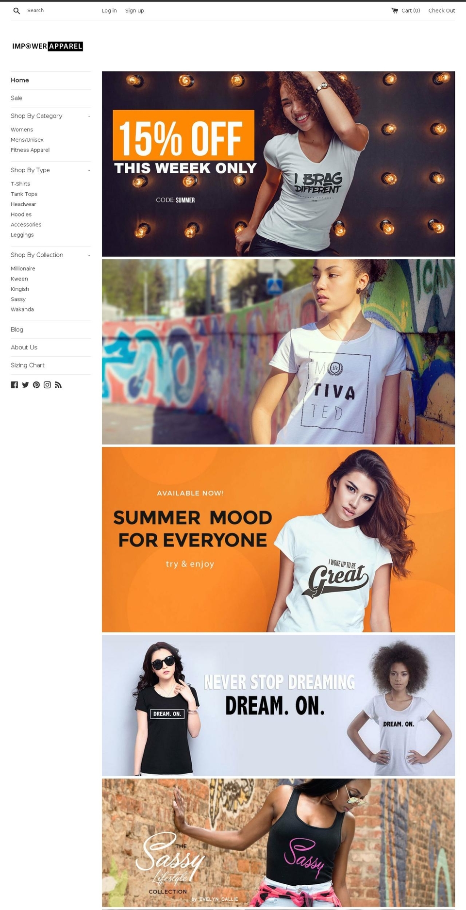 impowerapparel.com — Shopify storefront screenshot